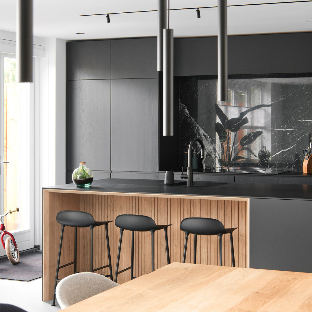 Ratio - Keukenfront GRIP - Massief eiken Primeur Zwarte beits Keukenfronten Houtmerk