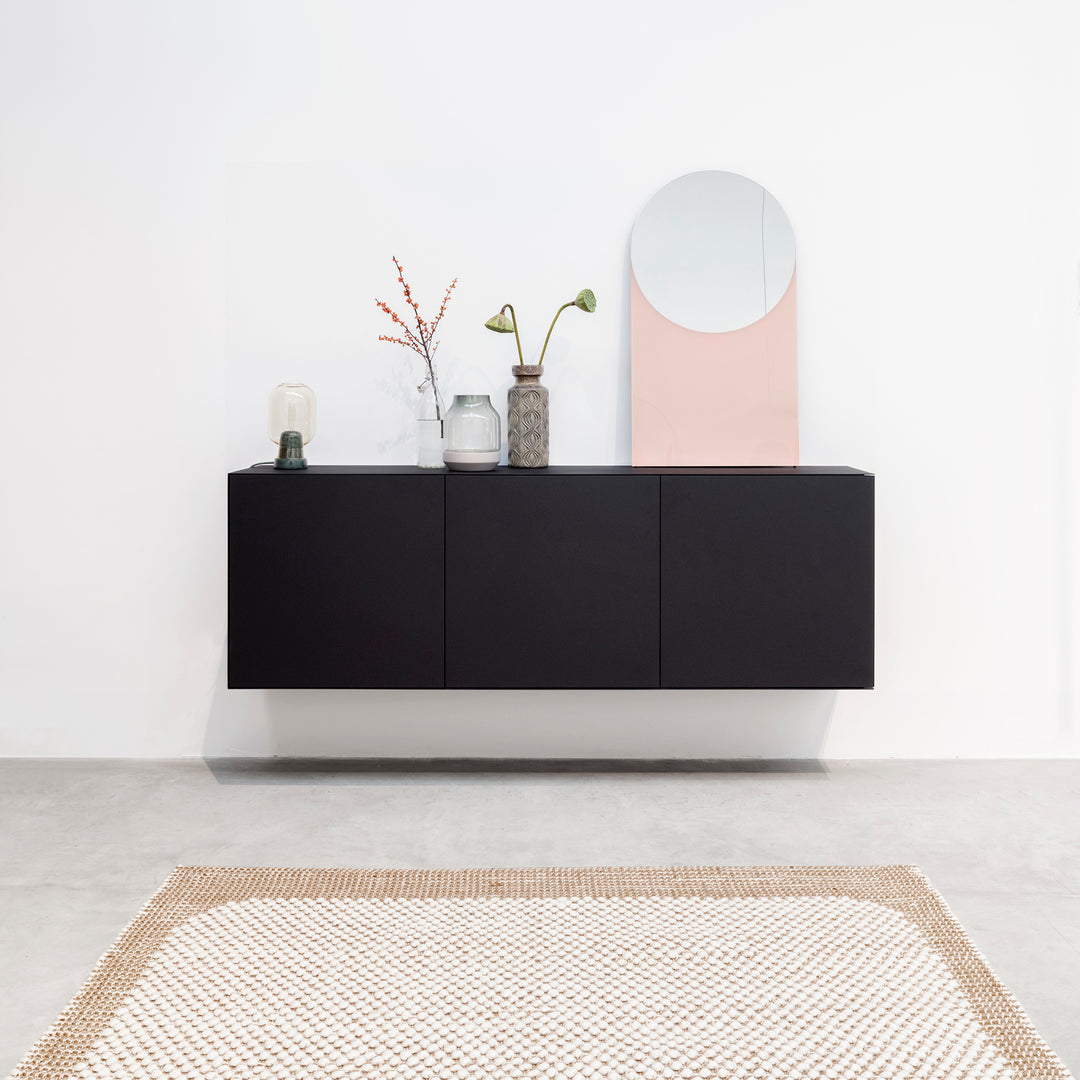 Houtmerk - Stalen dressoir Deco - Zwarte Arpa Fenix fronten - SALE Kasten Houtmerk
