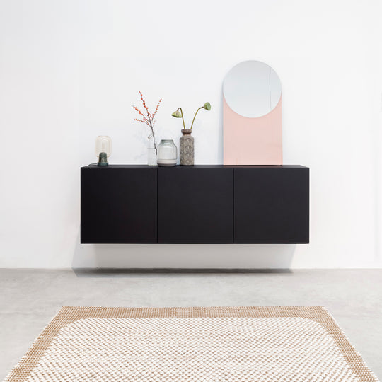 Houtmerk - Stalen dressoir Deco - Zwarte Arpa Fenix fronten - SALE Kasten Houtmerk
