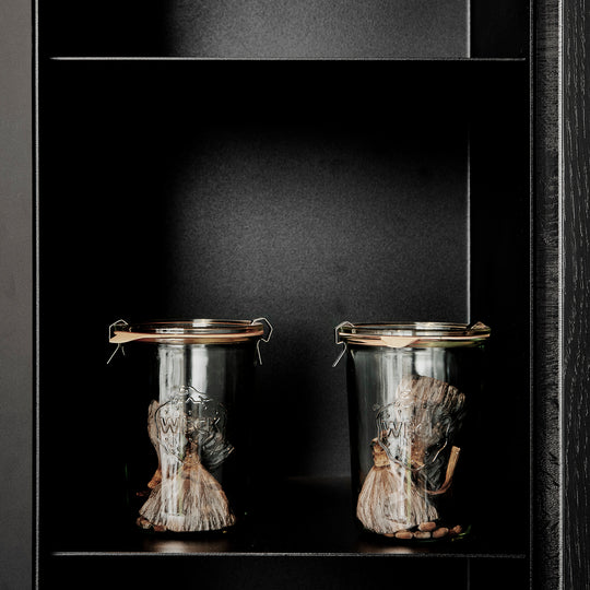 Houtmerk - Kast Lusso 01 - Hoge kast met houten Spatio vak Kastcombinatie Houtmerk