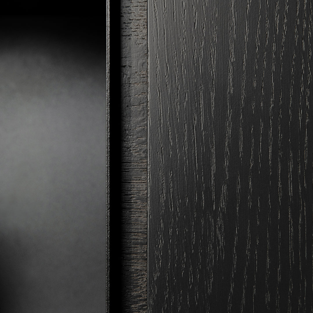 Ratio - Keukenfront GRIP - Massief eiken Primeur Zwarte beits Keukenfronten Houtmerk