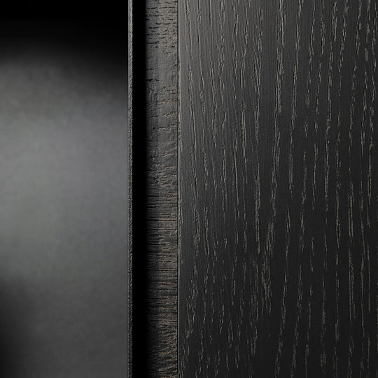 Ratio - Keukenfront GRIP - Massief eiken Primeur Zwarte beits Keukenfronten Houtmerk