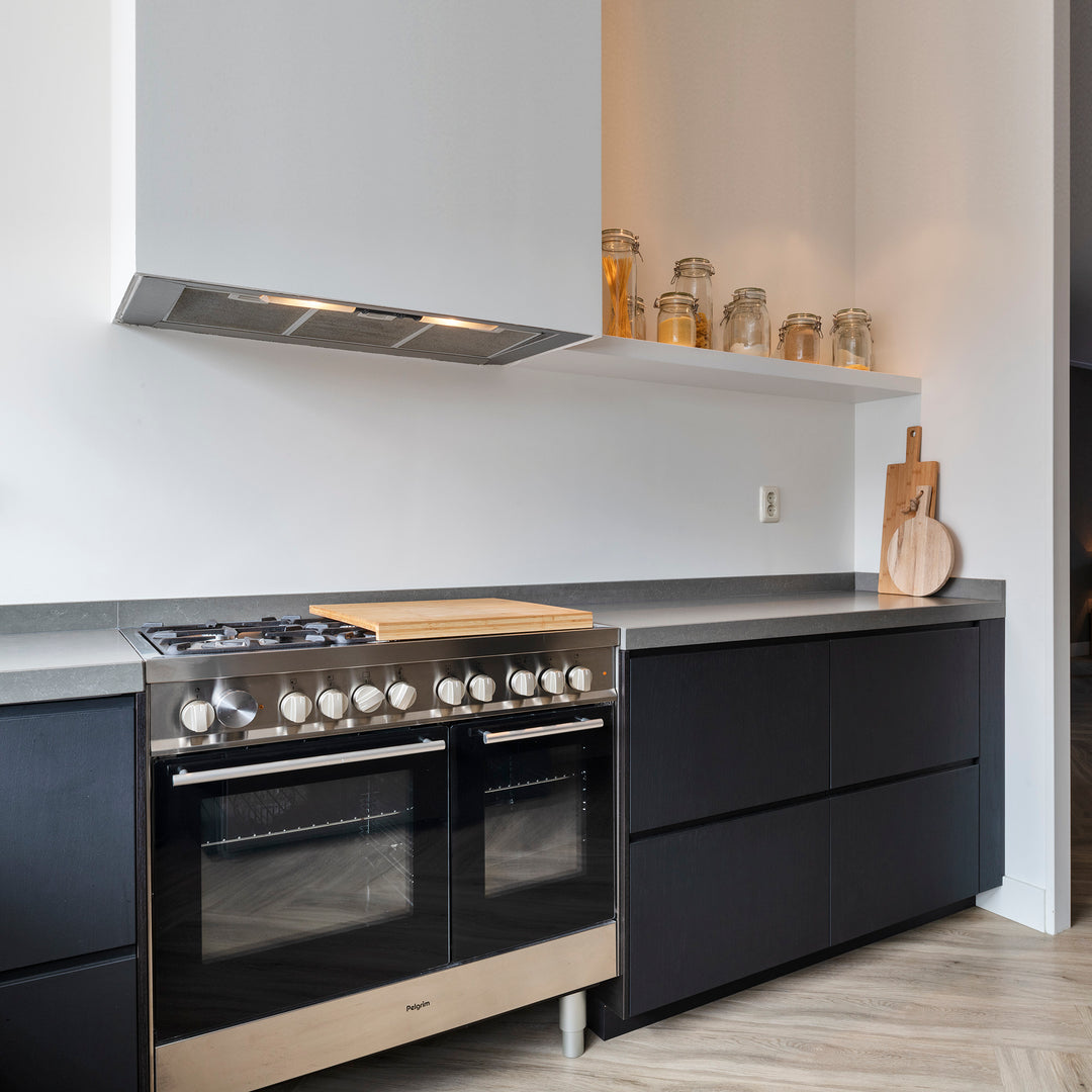 Ratio - Keukenfront GRIP - Massief eiken Primeur Zwarte beits Keukenfronten Houtmerk