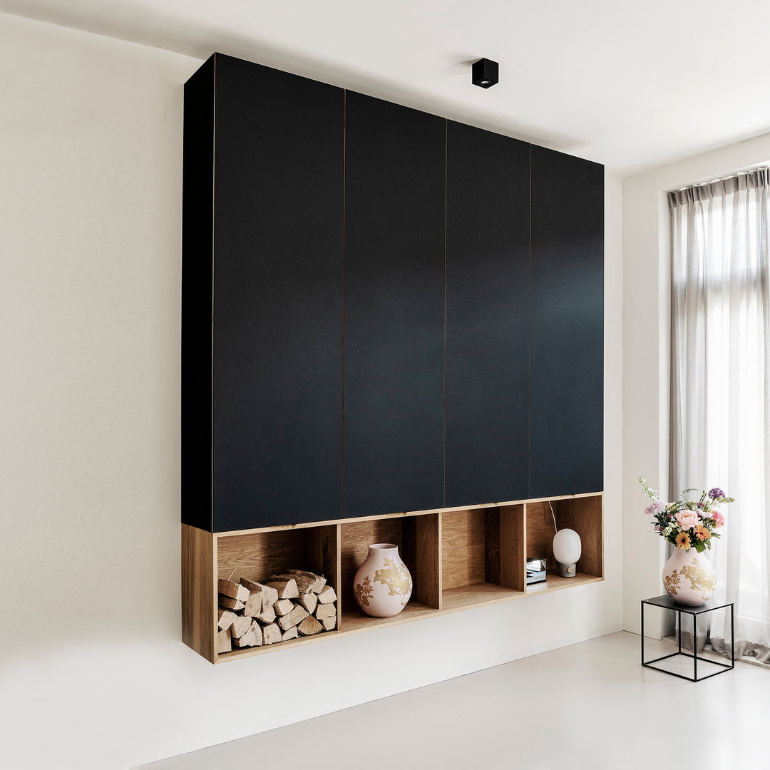 Houtmerk - Kast Vero 01 - Zwevende wandkast met open vak Kastcombinatie Houtmerk
