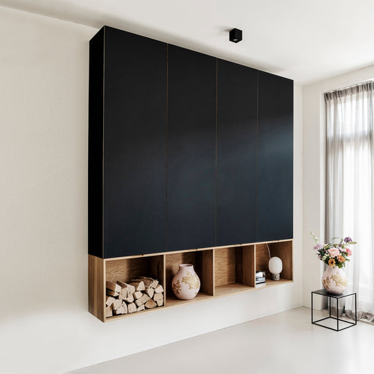Houtmerk - Kast Vero 01 - Zwevende wandkast met open vak Kastcombinatie Houtmerk