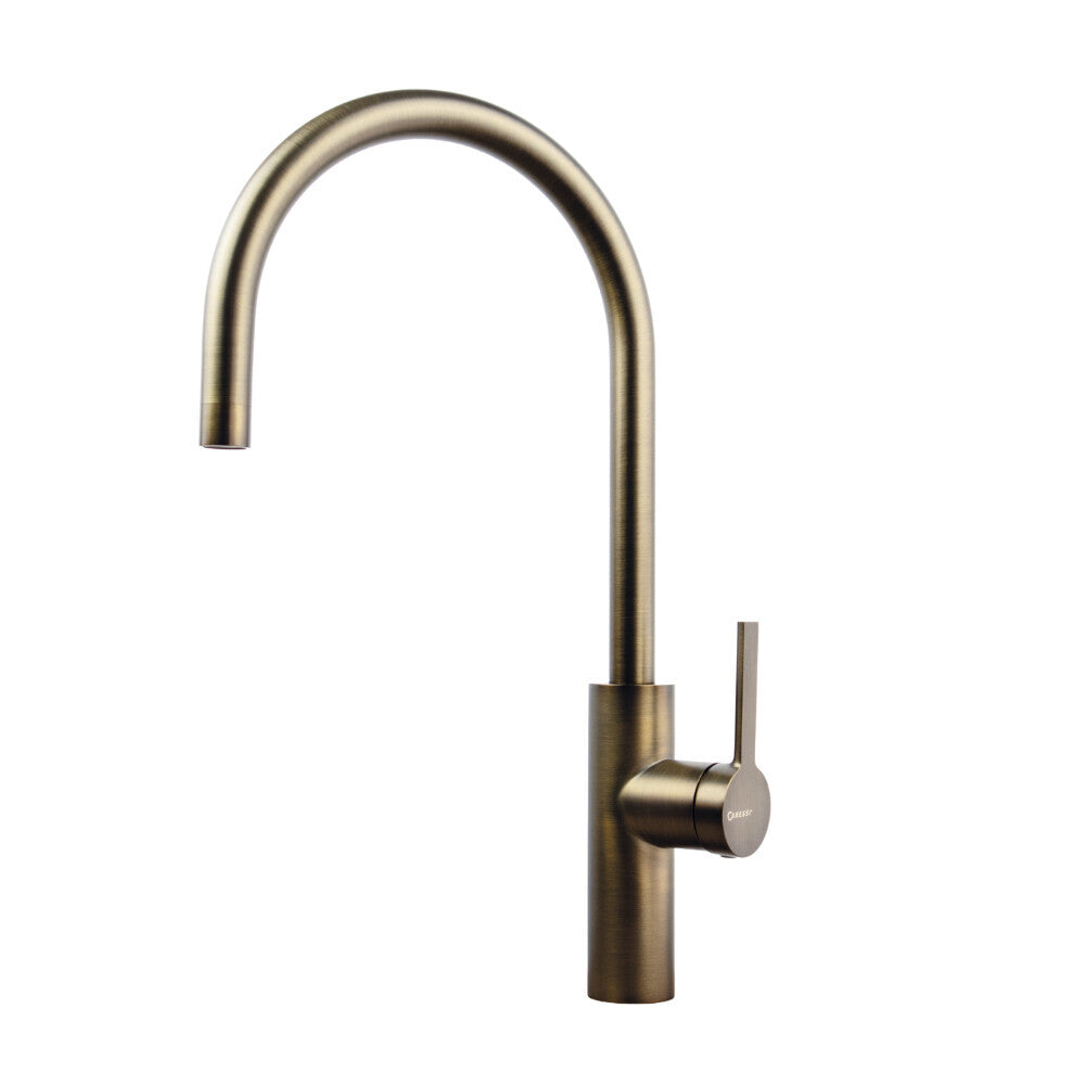 Caressi 1105MP ECO - Keukenkraan Messing Patina - PVD Brons Houtmerk