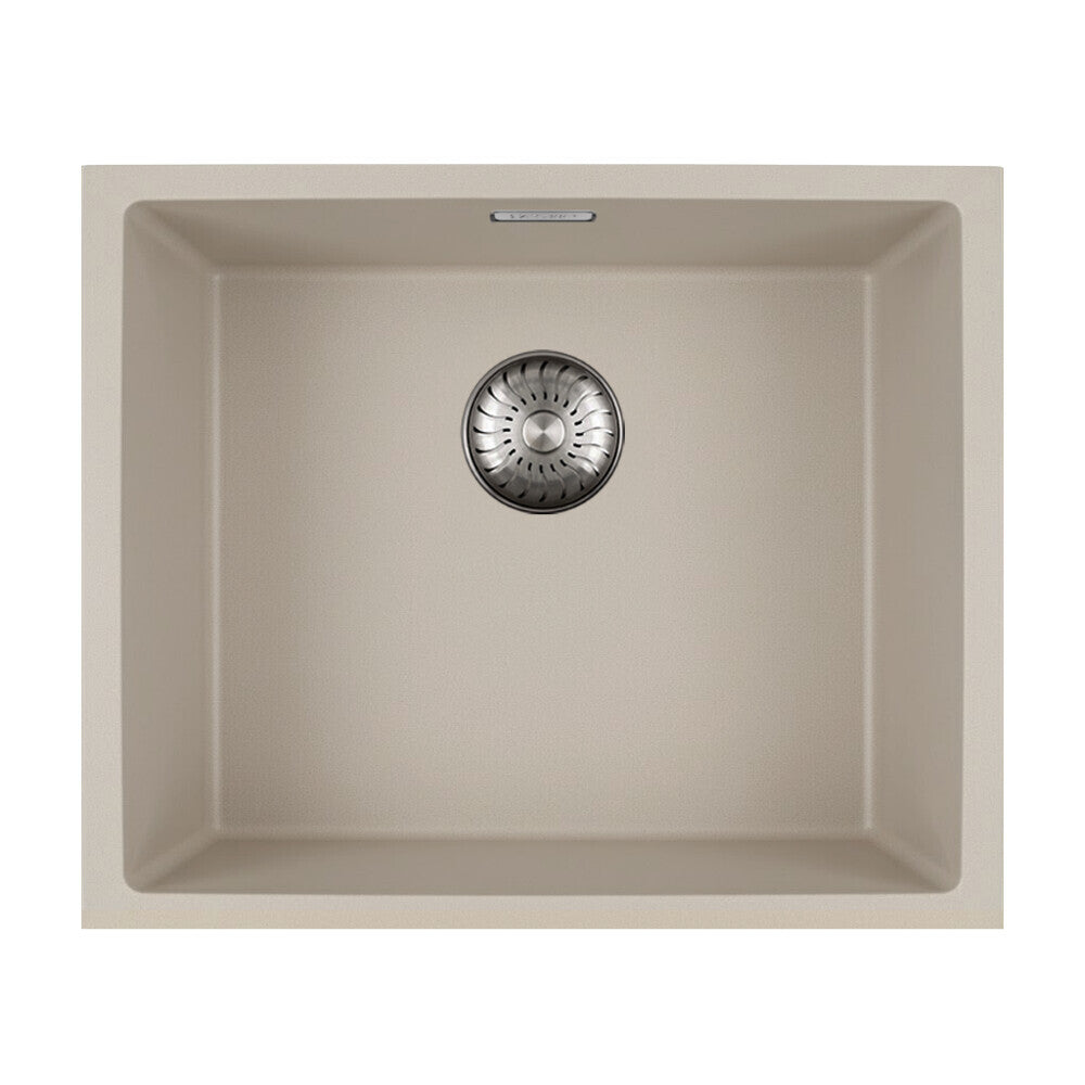 Caressi CAGRPP50BI-TU - Composiet Spoelbak Bisque - Onderbouw Houtmerk