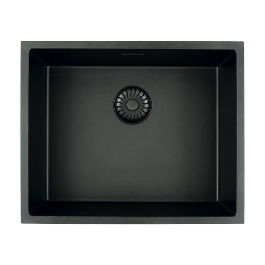 Caressi CAPGRPP50BK-TU - Composiet Spoelbak Zwart - Onderbouw