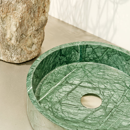 Houtmerk – Natuursteen Waskom Perla Indian Green – Rond-Houtmerk-Natuursteen Waskom Perla Indian Green – Rond | Houtmerk