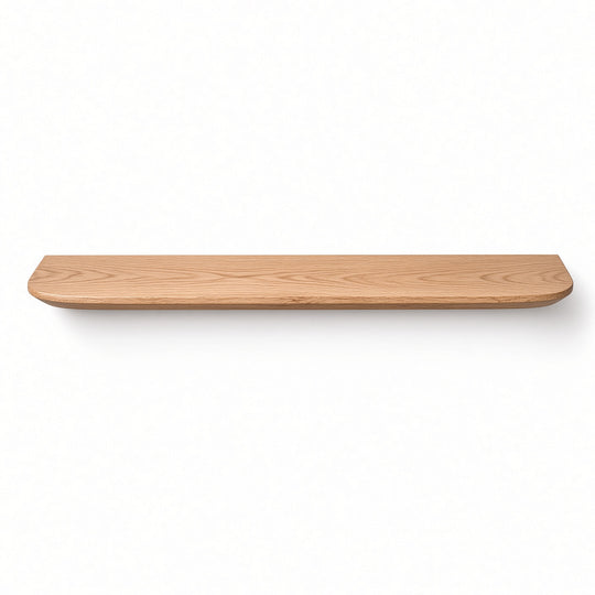 Houtmerk - Verjongde Wandplank blinde bevestiging - Massief eiken afgerond