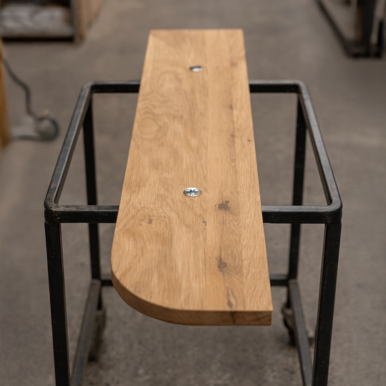 Houtmerk - Massief eiken wandplank met LED spots 120cm - SALE