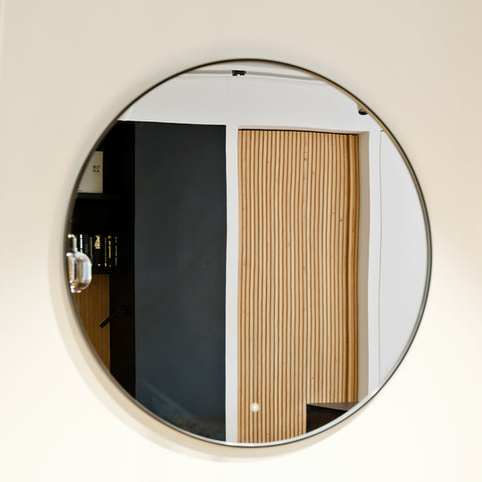 Houtmerk - Aurelia ronde wandspiegel - Met dimlicht en verwarming Spiegels Houtmerk