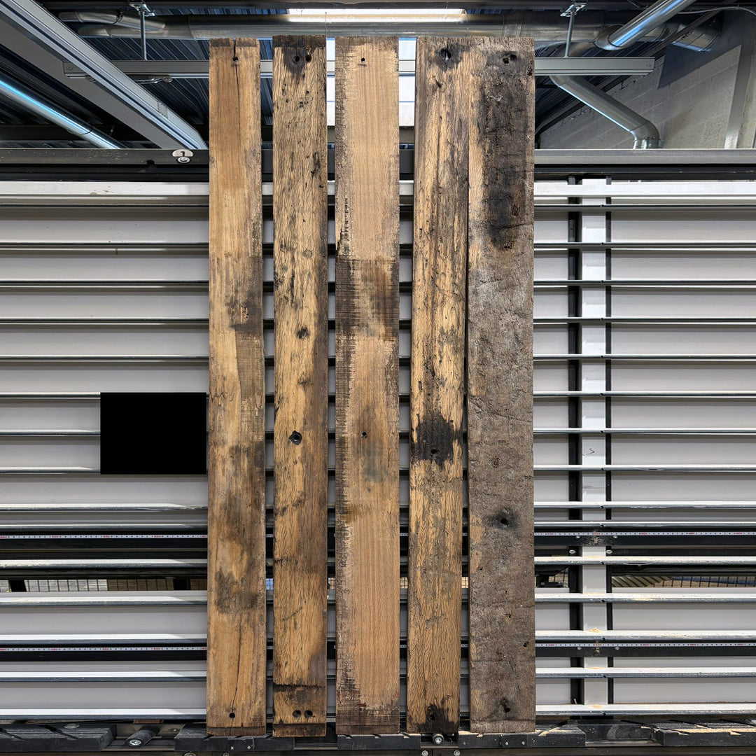 Houtmerk - Massief houten wagondelen 270x106cm - Oude rustiek eiken planken - SALE Werkbladen Houtmerk   