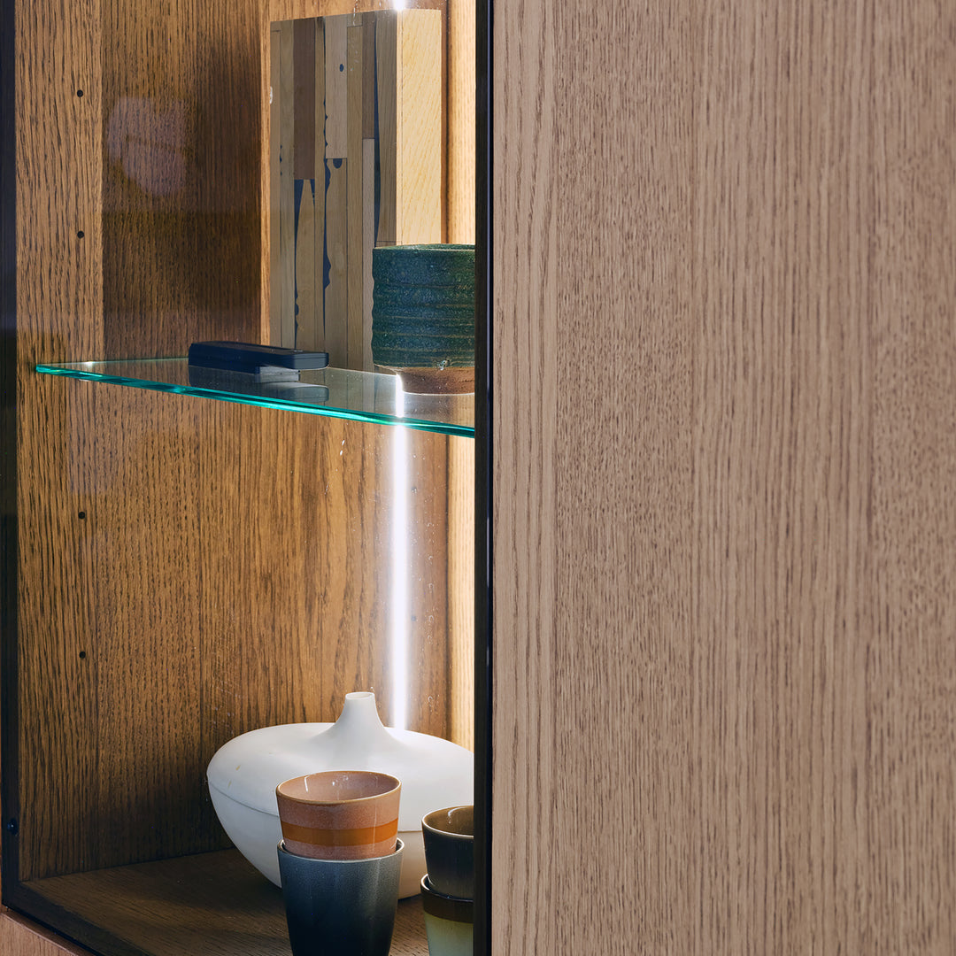Houtmerk Ratio® - Vakkenkast Prisma - Vitrinekast massief hout Houtmerk