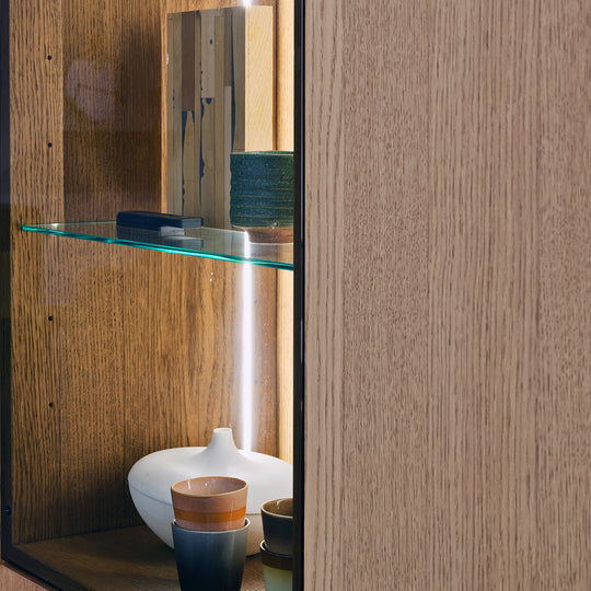 Houtmerk Ratio® - Vakkenkast Prisma - Vitrinekast massief hout Houtmerk