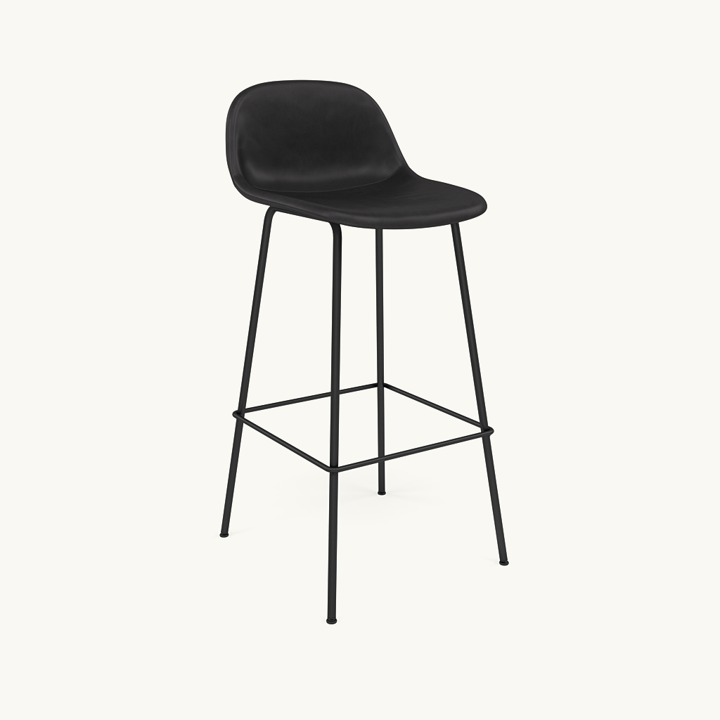 Muuto - Fiber Bar Stool 65 cm - Steel Base - Barkruk - SALE Stoelen Houtmerk