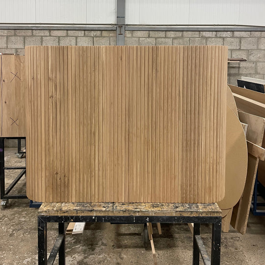 Houtmerk Ratio® - Ronde stolwand Curve - Eiken houten wang eiland - SALE Houtmerk