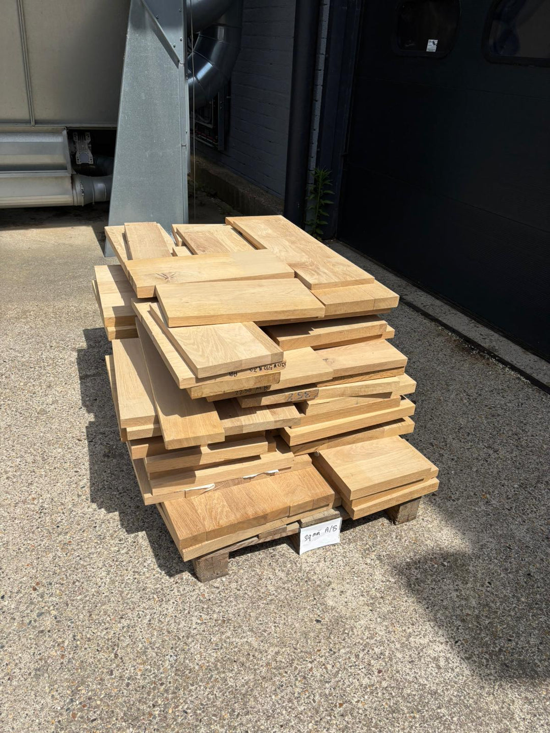 Houtmerk - Losse panelen massief eiken resthout 80x100cm - SALE Werkbladen houtmerk