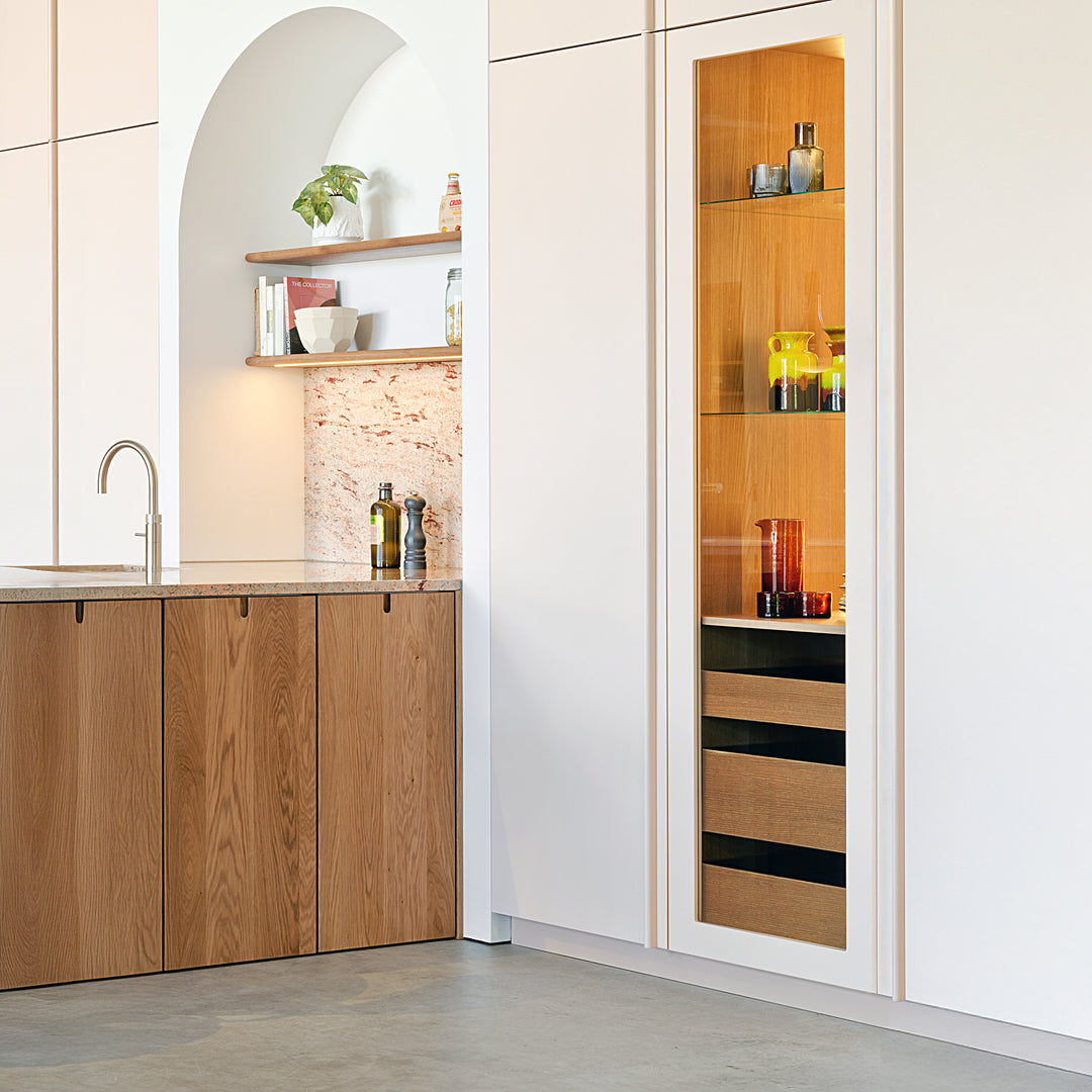 Houtmerk Ratio® - Vakkenkast Prisma - Vitrinekast Farrow&Ball kleuren (origineel) Houtmerk