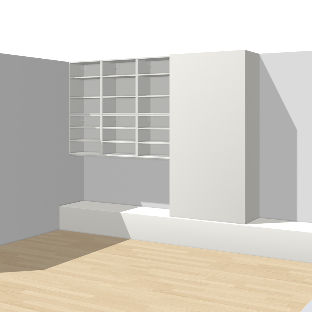 Houtmerk - Kast Fumo 07 - Hoge kastenwand voor haard Kastcombinatie Houtmerk