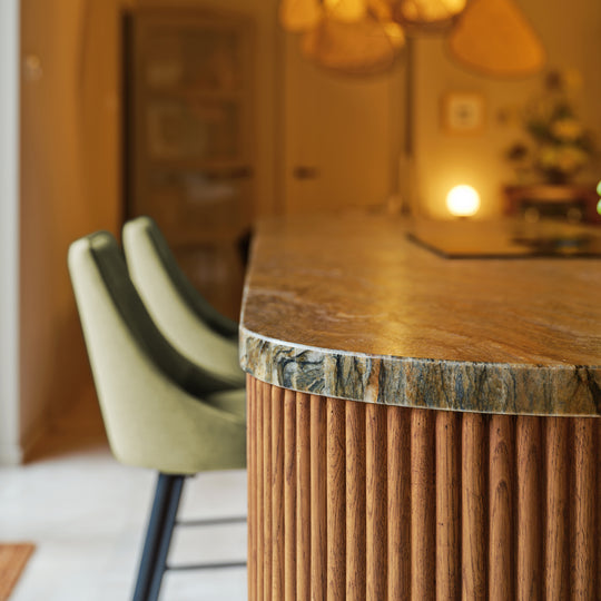 Houtmerk Ratio® - Ronde stolwand Curve Eiland - Geprofileerde houten wang Houtmerk