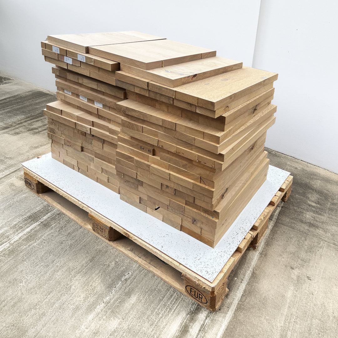 Houtmerk - Losse panelen massief eiken resthout 50x50cm - SALE Werkbladen houtmerk