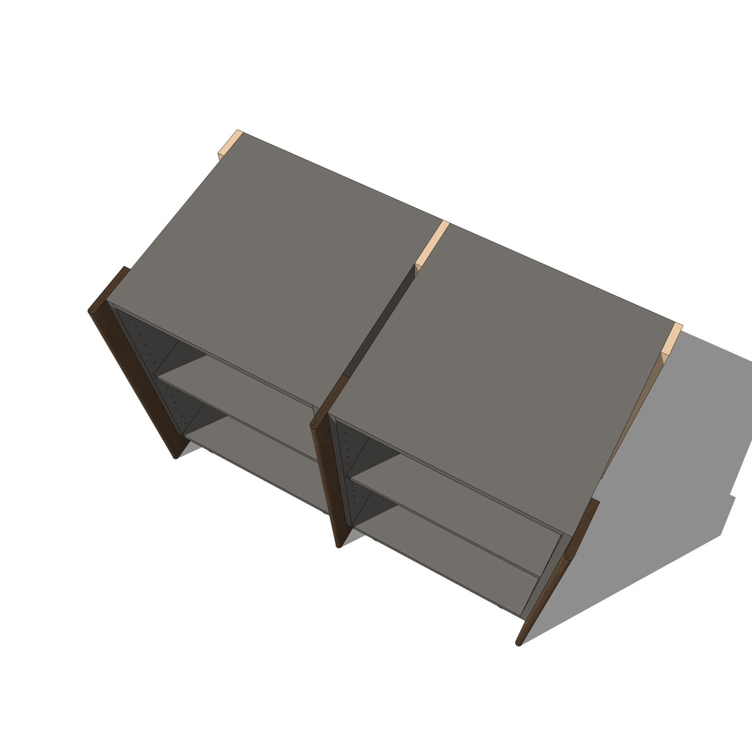 Houtmerk Ratio® - Tussenstaander afgerond - Noten Houtmerk