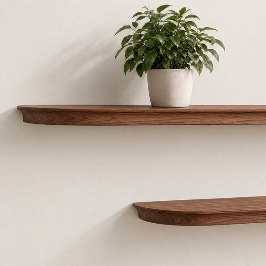 Houtmerk - Anno Wandplank blinde bevestiging - Massief eiken afgerond