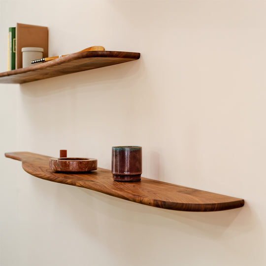 Houtmerk - Cascade B - Houten wandplank blinde bevestiging Houtmerk