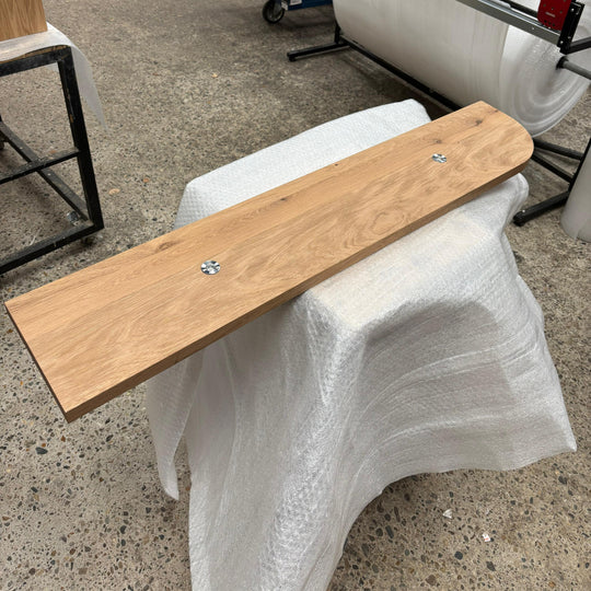 Houtmerk - Massief eiken wandplank met LED spots 120cm - SALE