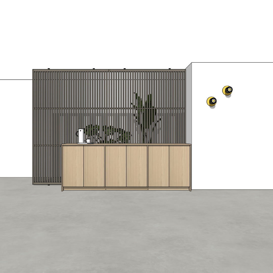 Houtmerk - Kast Duet 05 - Zitkast met lades Kastcombinatie Houtmerk   