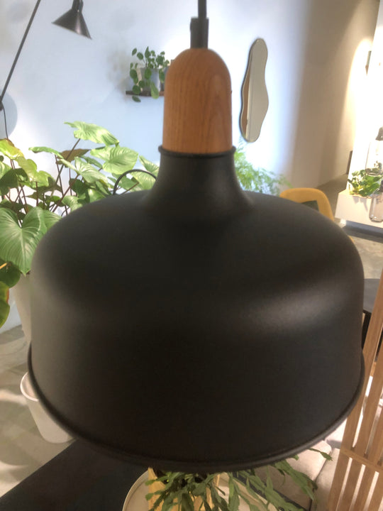 Vroonland Wedge Hanglamp 30 cm - Zwart - SALE  Houtmerk   