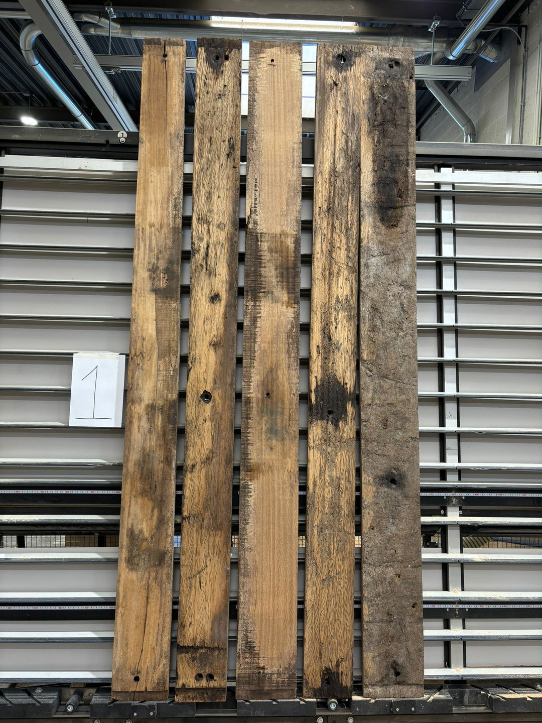 Houtmerk - Massief houten wagondelen 270x106cm - Oude rustiek eiken planken - SALE Werkbladen Houtmerk   