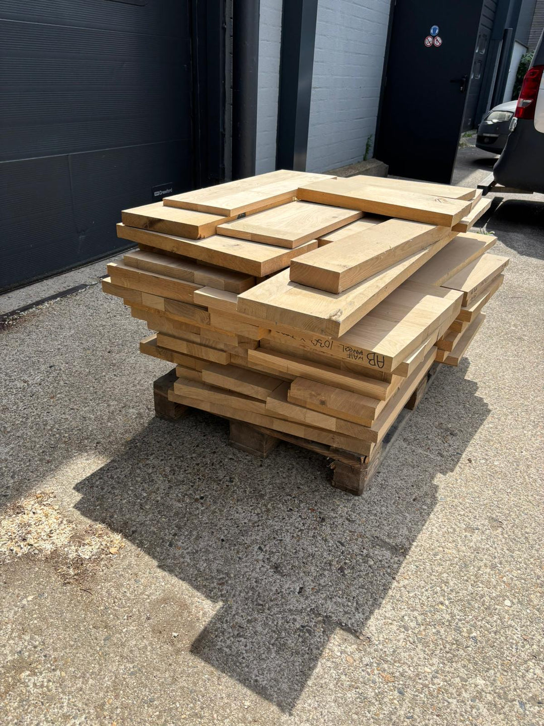 Houtmerk - Losse panelen massief eiken resthout 80x100cm - SALE Werkbladen houtmerk
