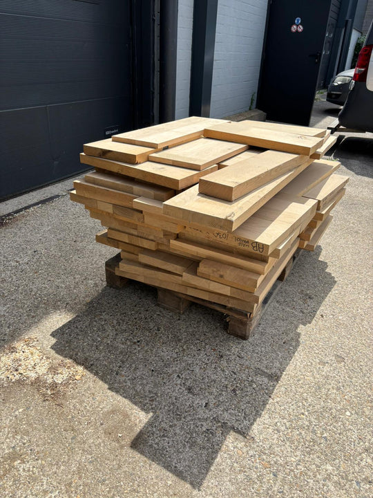 Houtmerk - Losse panelen massief eiken resthout 80x100cm - SALE Werkbladen houtmerk