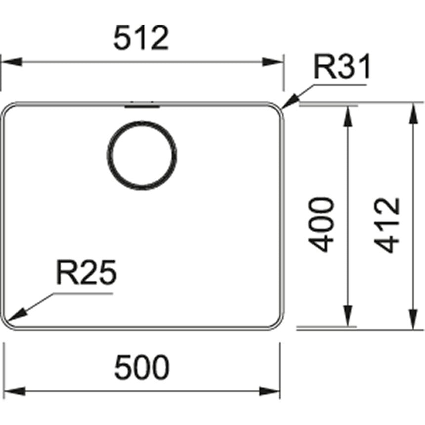 Franke Mythos MYX 210-50 RVS Vlakbouw Spoelbak - Nieuw in doos - SALE Houtmerk