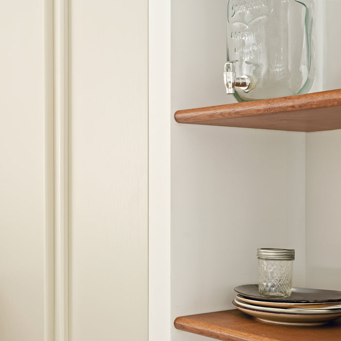 Houtmerk - Ripple Nisplank met LED-strip verlichting - Maatwerk massief eiken Wandplanken Houtmerk