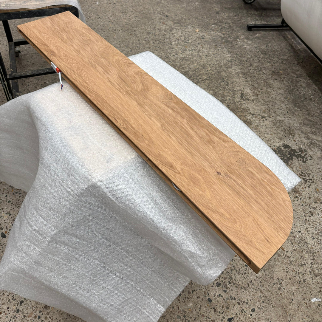 Houtmerk - Massief eiken wandplank met LED spots 120cm - SALE