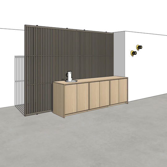 Houtmerk - Kast Duet 05 - Zitkast met lades Kastcombinatie Houtmerk   
