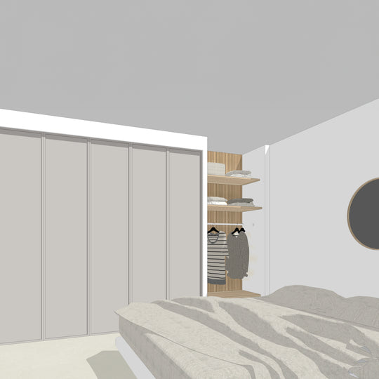 Scala - Kastfront SILHOUET - Flexa kleuren-Houtmerk-Scala - Kastfront SILHOUET - Flexa kaderdeur voor Ikea Pax | Houtmerk