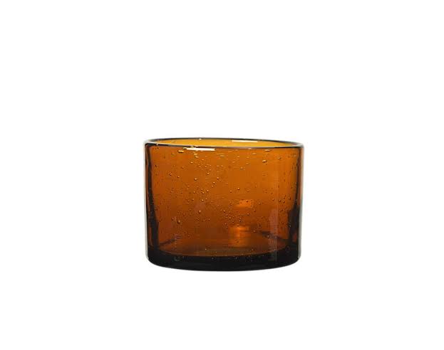 Ferm Living Oil Jug & Two Low Glasses Set Amber - Mondgeblazen Karaf en Glazen - SALE