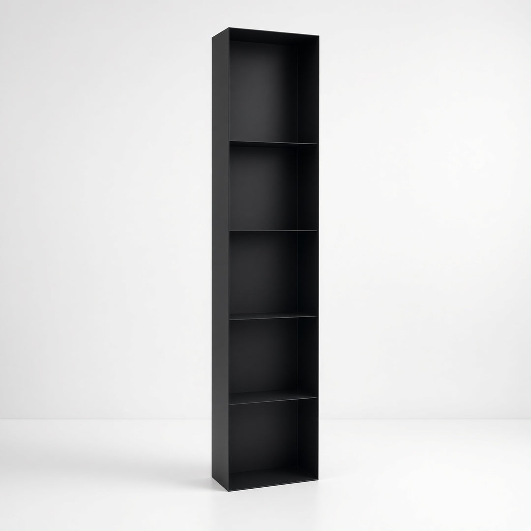 Plato Vakkenkast - Zwart poedercoat - 60 x 28 x 262 cm - SALE