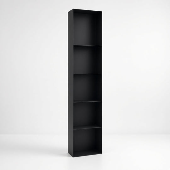 Plato Vakkenkast - Zwart poedercoat - 60 x 28 x 262 cm - SALE