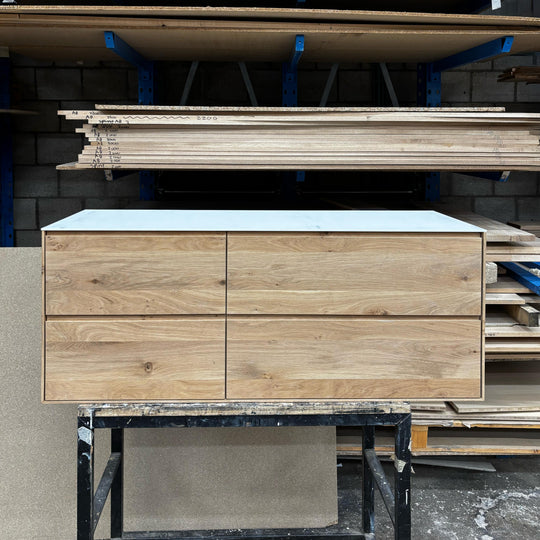 Houtmerk - Houten Badmeubel Mare met 4 lades - Massief hout maatwerk - SALE Badmeubels Houtmerk