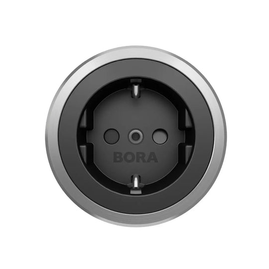 Bora - Type F - Stopcontact RVS & Zwart Apparatuur Bora