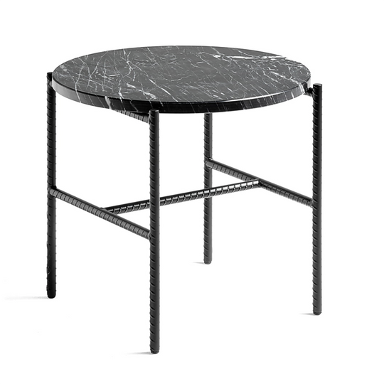 HAY Rebar Ronde Salontafel - zwart mamer - SALE  Houtmerk   