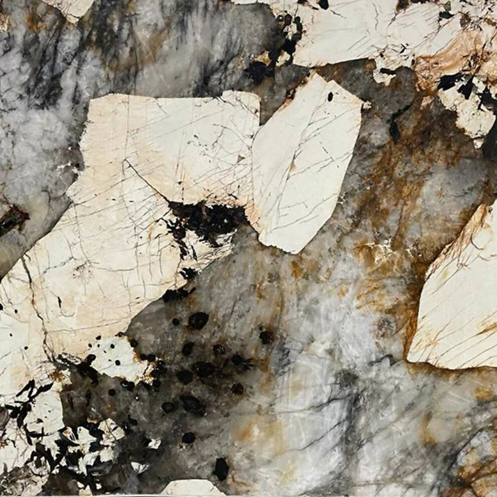 Houtmerk - Kwartsiet Patagonia White keukenblad - Maatwerk werkblad natuursteen Keramiek Houtmerk