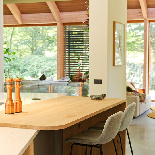 Houtmerk - Bartafel Uniform Eiken - Rechthoek met enkele wang Tafels Houtmerk