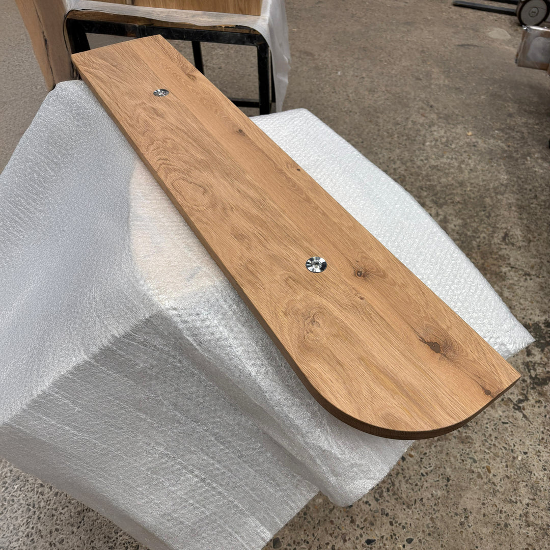 Houtmerk - Massief eiken wandplank met LED spots 120cm - SALE