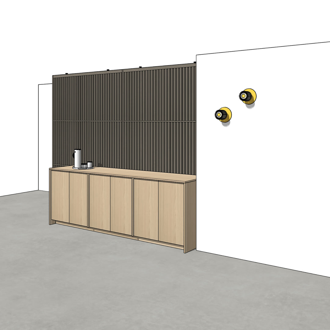 Houtmerk - Kast Duet 05 - Zitkast met lades Kastcombinatie Houtmerk   